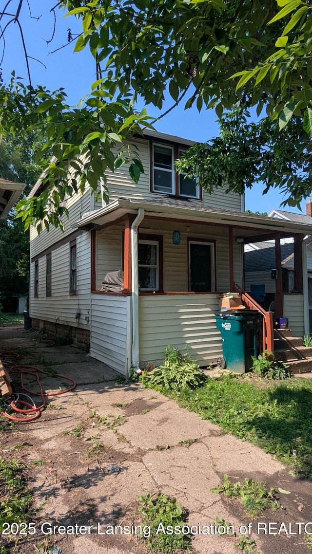 1515 Prospect St, Lansing, MI 48912 - view of front of home with covered porch