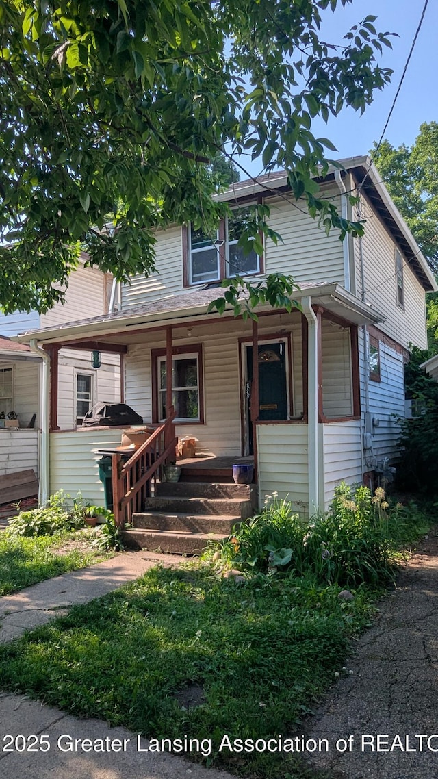 1515 Prospect St, Lansing, MI 48912 - view of front facade with covered porch