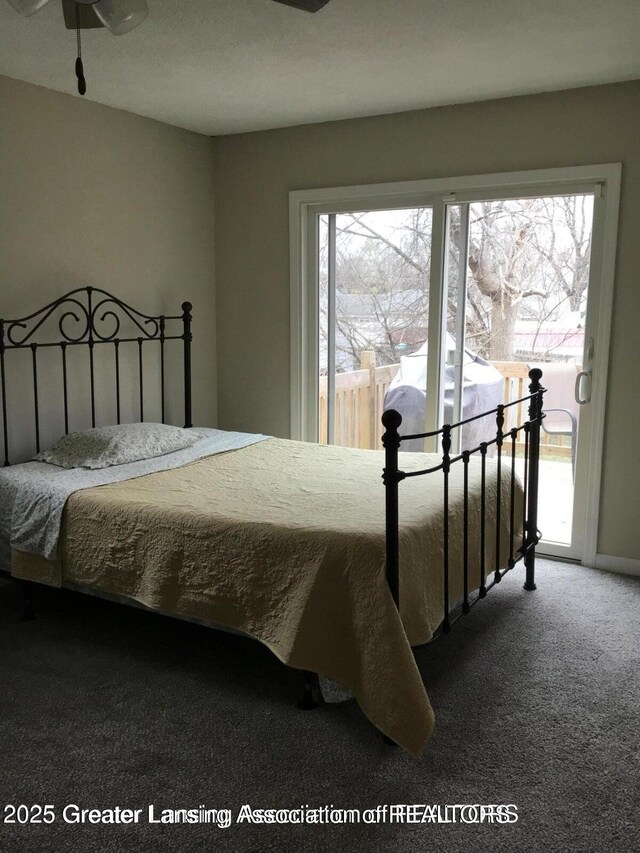 4615 Hughes Rd, Lansing, MI 48910 - bedroom featuring access to outside and carpet floors
