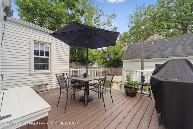 942 W Grand River Ave, East Lansing, MI 48823 - deck featuring outdoor dining space and grilling area