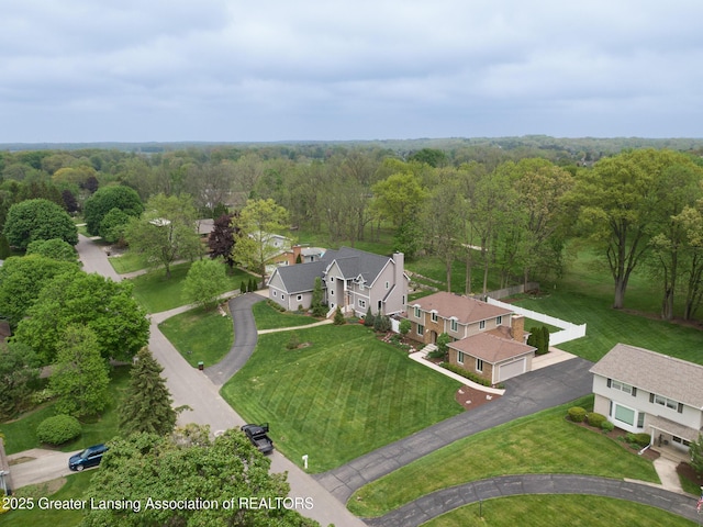 6108 Skyline Dr, East Lansing, MI 48823 - drone / aerial view of a heavily wooded area
