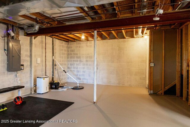 5871 Green Rd, Haslett, MI 48840 - unfinished basement with electric panel