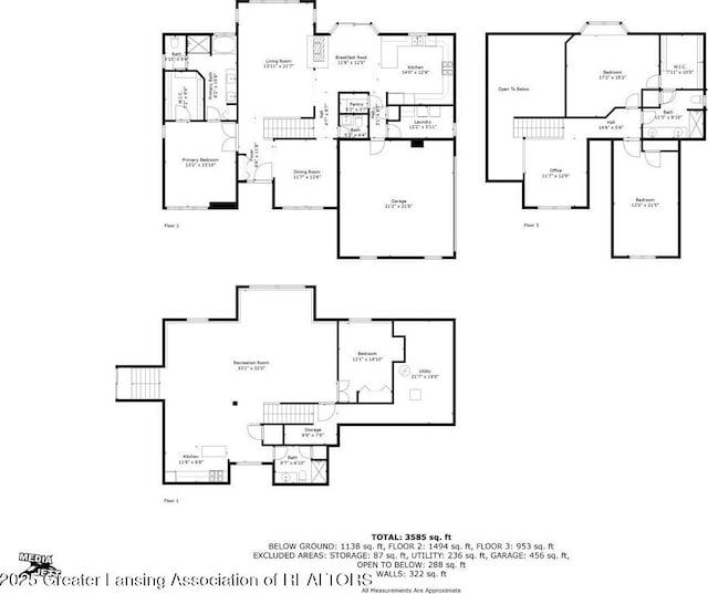 2134 Cedar Bend Dr, Holt, MI 48842 - view of floor plan / room layout
