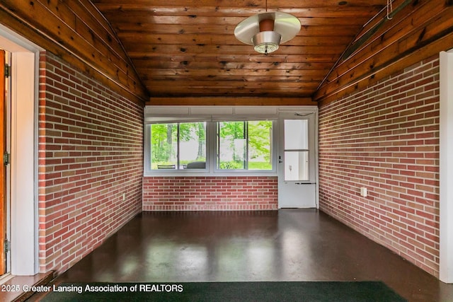 753 E Saginaw St, East Lansing, MI 48823 - unfurnished sunroom featuring vaulted ceiling