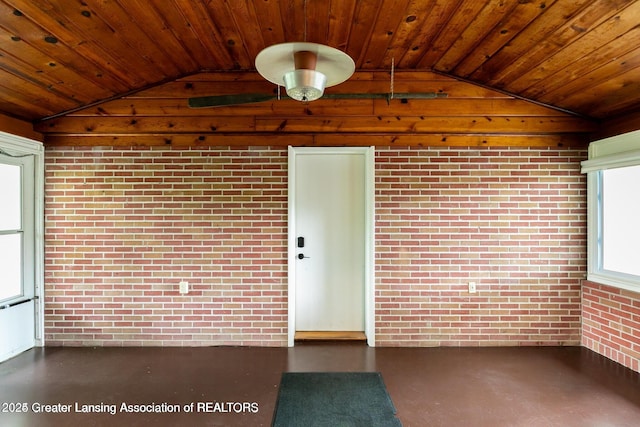 753 E Saginaw St, East Lansing, MI 48823 - unfurnished sunroom featuring vaulted ceiling