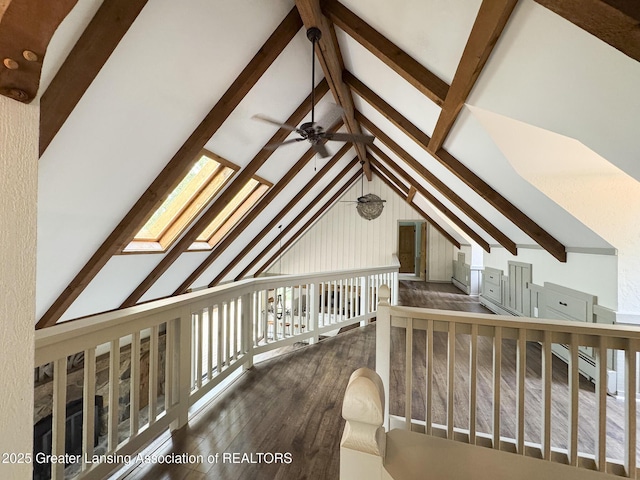 12855 Oneida Woods Trl, Grand Ledge, MI 48837 - bonus room featuring a ceiling fan and wood finished floors