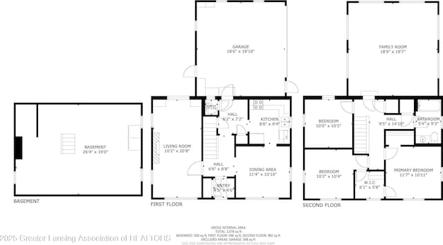 627 State St, Eaton Rapids, MI 48827 - floor plan / room layout