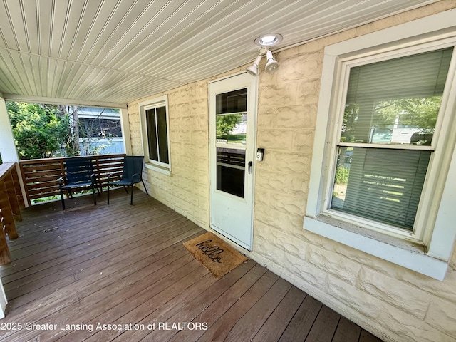 227 S Foster Ave, Lansing, MI 48912 - view of wooden porch