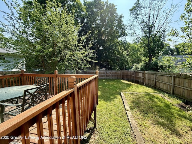 227 S Foster Ave, Lansing, MI 48912 - view of yard with a deck and outdoor dining space