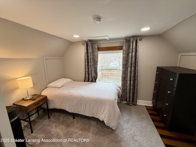 227 S Foster Ave, Lansing, MI 48912 - bedroom with lofted ceiling and recessed lighting