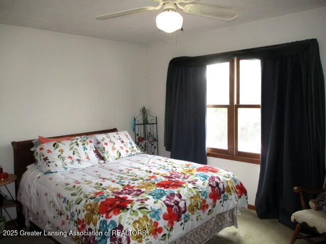 4818 Moultrie Cir, Lansing, MI 48917 - bedroom with carpet floors and a ceiling fan