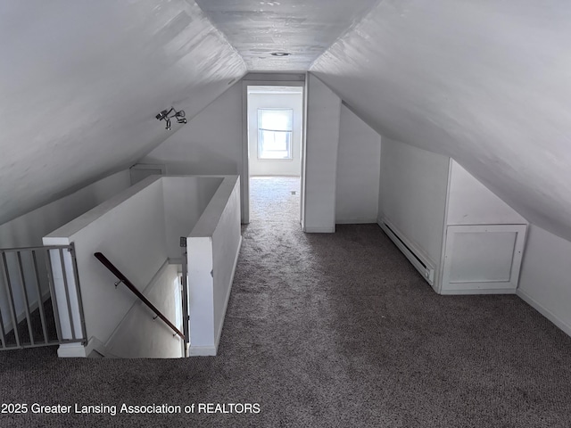 603 Armstrong Rd, Lansing, MI 48911 - bonus room with baseboard heating, carpet floors, and lofted ceiling