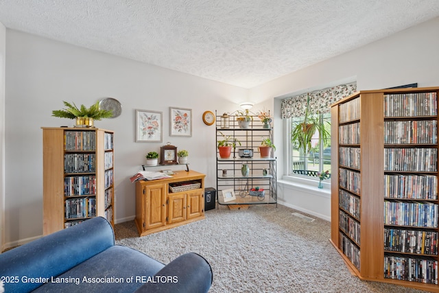 1703 Willow Creek Dr Unit 29, Lansing, MI 48917 - living area with carpet flooring and a textured ceiling