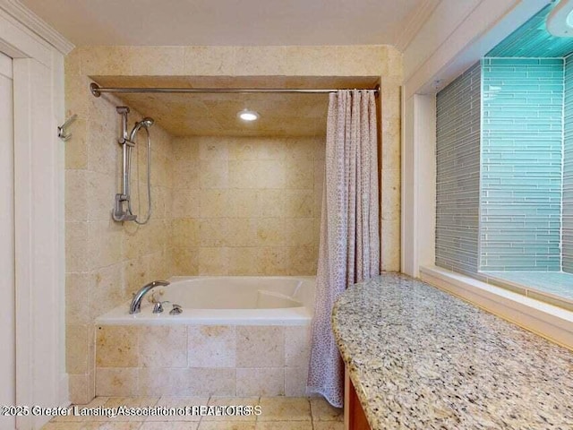 1046 Cresenwood Rd, East Lansing, MI 48823 - full bath featuring tiled shower / bath