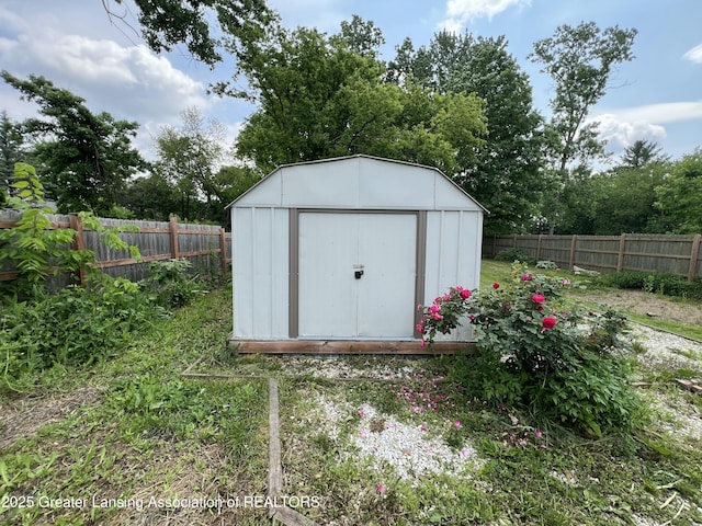 4219 Richmond St, Lansing, MI 48911 - view of shed featuring a fenced backyard