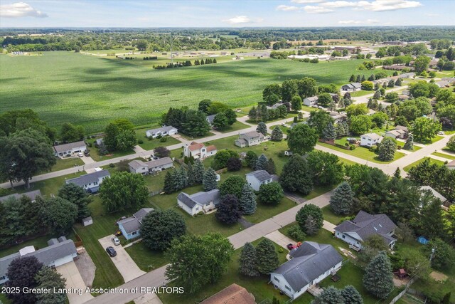 202 Kerry St, Eaton Rapids, MI 48827 - aerial overview of property's location with rural landscape and nearby suburban area