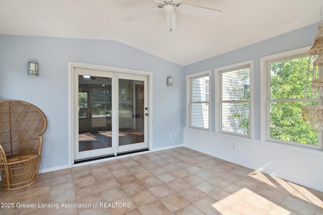 921 Ives Rd, Mason, MI 48854 - unfurnished sunroom featuring vaulted ceiling and healthy amount of natural light