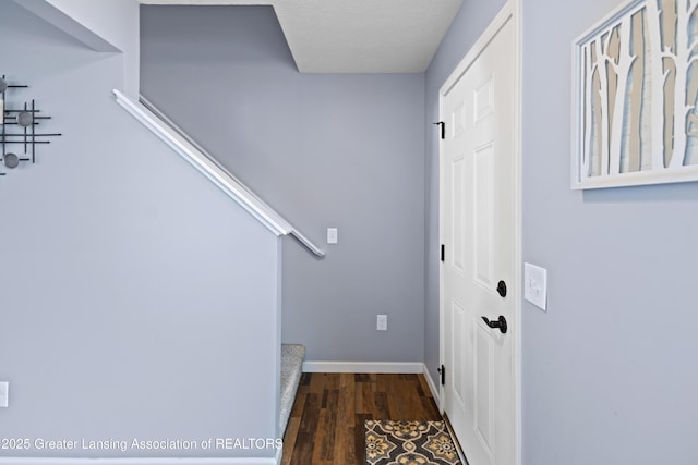 15925 Turnberry St, Lansing, MI 48906 - doorway featuring dark wood-style flooring and baseboards