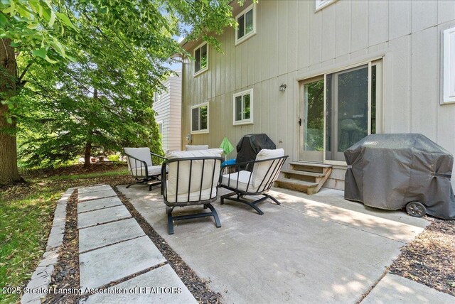 992 Touraine Ave, East Lansing, MI 48823 - view of patio / terrace featuring entry steps and area for grilling