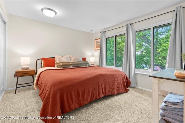 992 Touraine Ave, East Lansing, MI 48823 - bedroom featuring light carpet and baseboards