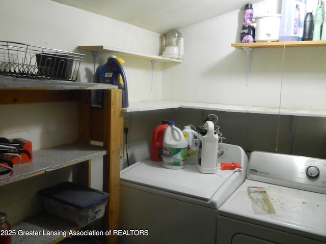 161 Okemos Rd, Mason, MI 48854 - laundry area with independent washer and dryer