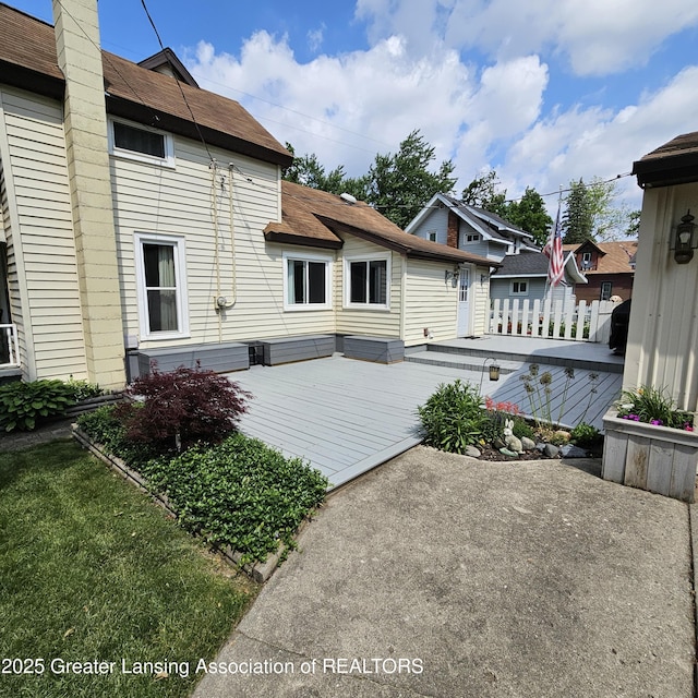 405 E Shaw St, Charlotte, MI 48813 - view of patio / terrace with a wooden deck