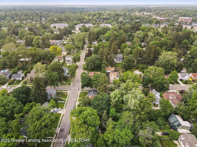 932 Sunset Ln, East Lansing, MI 48823 - aerial overview of property's location with nearby suburban area