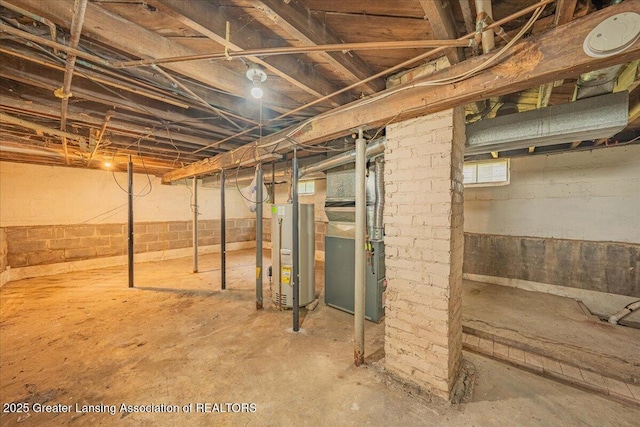 629 Emily Ave, Lansing, MI 48910 - basement with water heater and heating unit