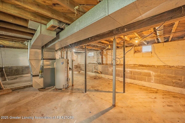 629 Emily Ave, Lansing, MI 48910 - below grade area with water heater and heating unit