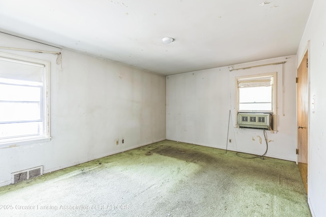 19326 Marlowe St, Detroit, MI 48235 - spare room featuring healthy amount of natural light, carpet floors, and cooling unit