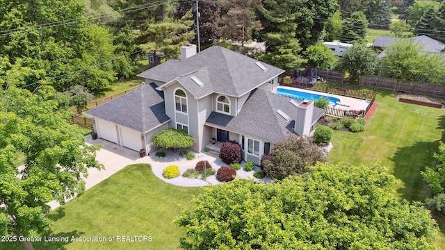 2020 Sunset Dr, Owosso, MI 48867 - view from above of property