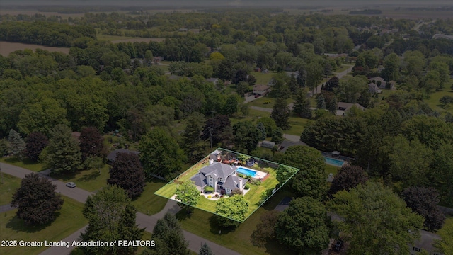 2020 Sunset Dr, Owosso, MI 48867 - view of property location featuring a pool and property parcel outlined