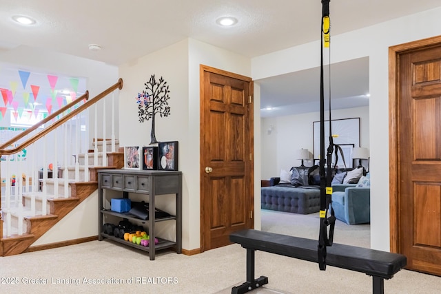 1117 Windreef Cir, Okemos, MI 48864 - interior space featuring carpet floors and recessed lighting