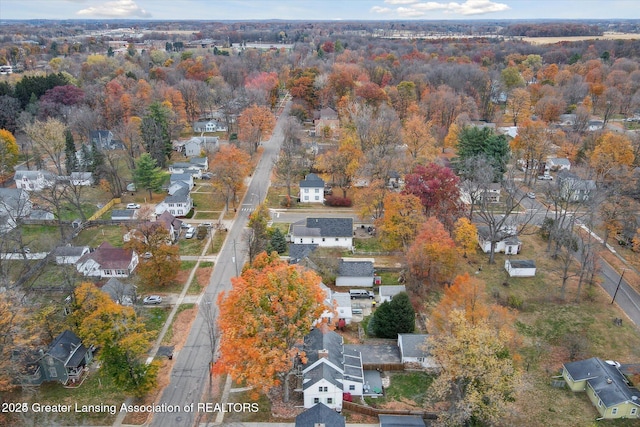 350 N Marshall Ave, Marshall, MI 49068 - aerial view of property and surrounding area featuring nearby suburban area