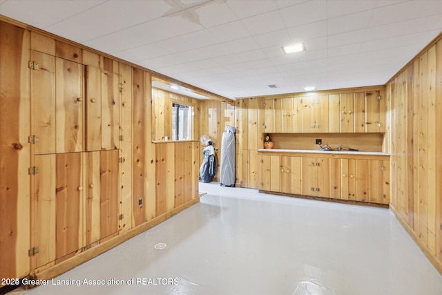 350 N Marshall Ave, Marshall, MI 49068 - bar with wooden walls and concrete floors