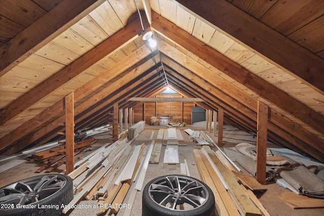 350 N Marshall Ave, Marshall, MI 49068 - view of unfinished attic