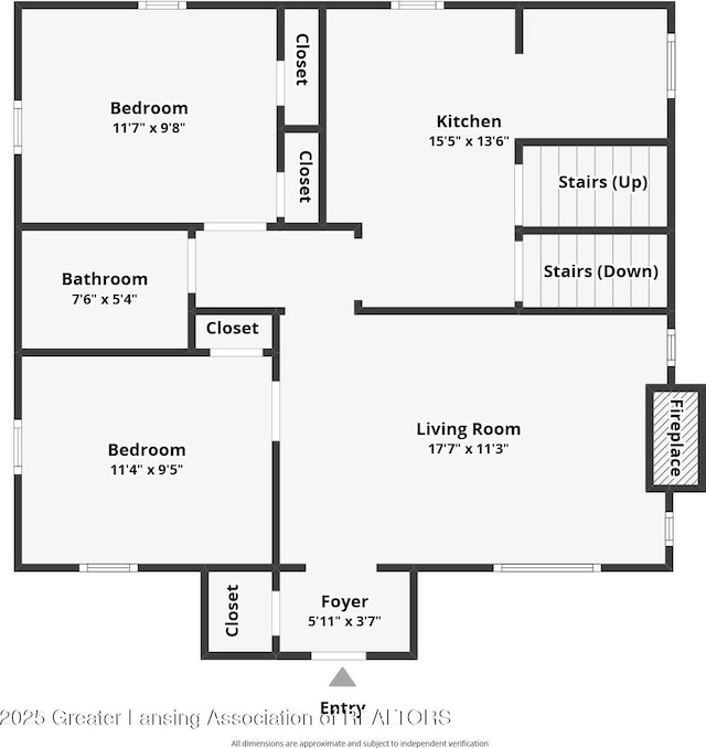 2335 Harding Ave, Lansing, MI 48910 - view of floor plan / room layout