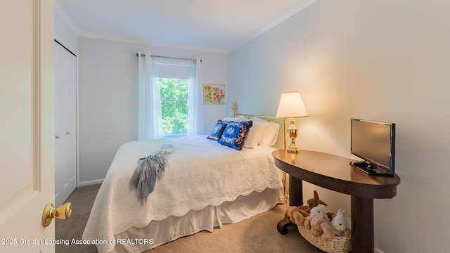5939 Highgate Ave, East Lansing, MI 48823 - carpeted bedroom featuring ornamental molding