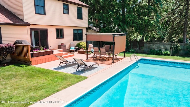 5939 Highgate Ave, East Lansing, MI 48823 - view of pool with a deck and a patio