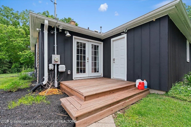 3707 W Michigan Ave, Lansing, MI 48917 - deck featuring french doors