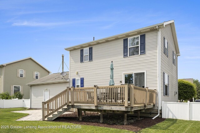 491 Anhinga Dr, East Lansing, MI 48823 - rear view of property featuring a deck