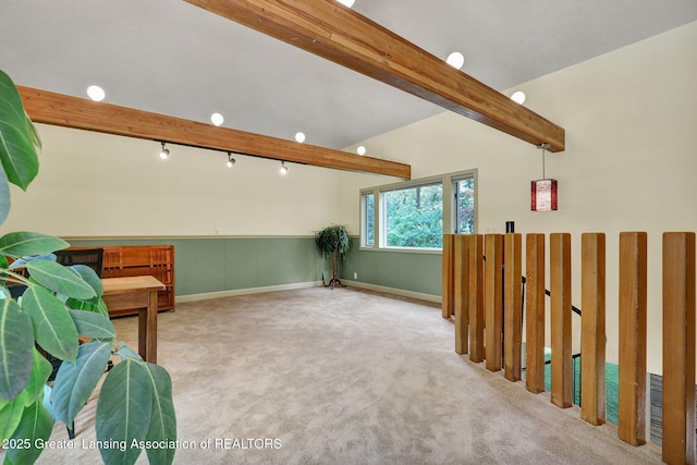 1603 Roseland Ave, East Lansing, MI 48823 - unfurnished room featuring carpet and track lighting