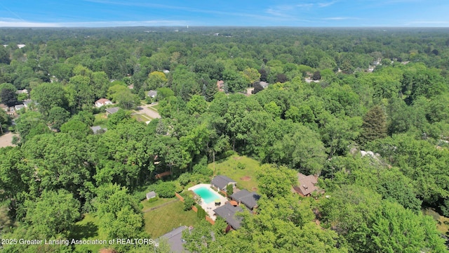 1603 Roseland Ave, East Lansing, MI 48823 - aerial view of property's location featuring a heavily wooded area