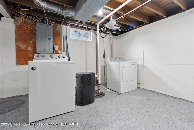2914 W Holmes Rd, Lansing, MI 48911 - basement featuring electric panel and independent washer and dryer