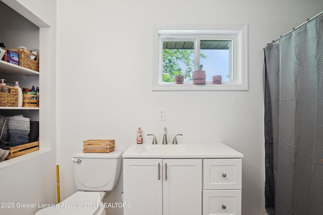 1234 Lamb Rd, Mason, MI 48854 - full bath with vanity and curtained shower