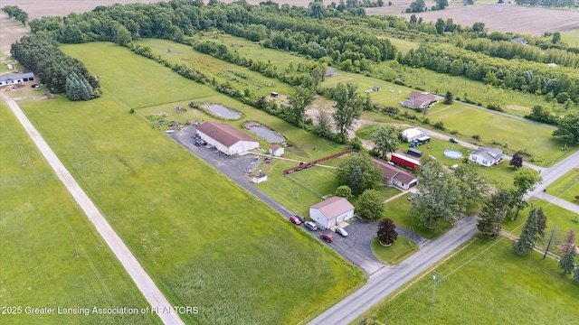 1234 Lamb Rd, Mason, MI 48854 - aerial overview of property's location with rural landscape