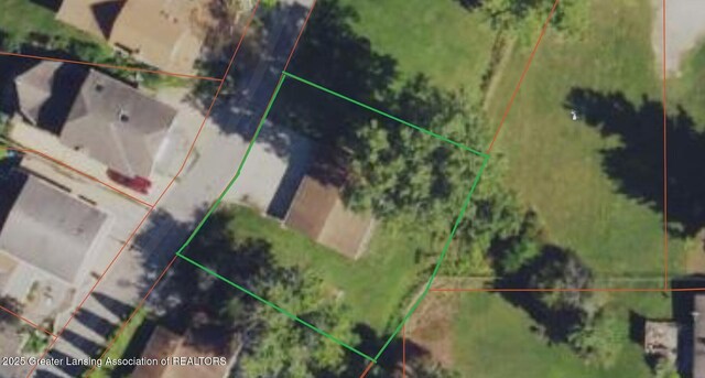 15754 Culver Dr, East Lansing, MI 48823 - aerial map of property and surrounding area with property parcel outlined