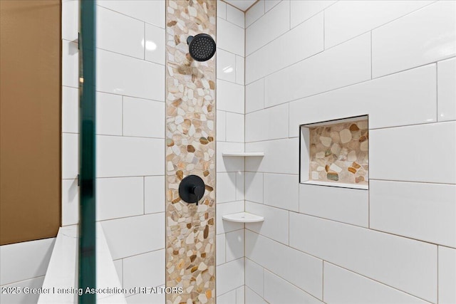 11100 S Bird Rd, Dowling, MI 49050 - full bathroom with a tile shower