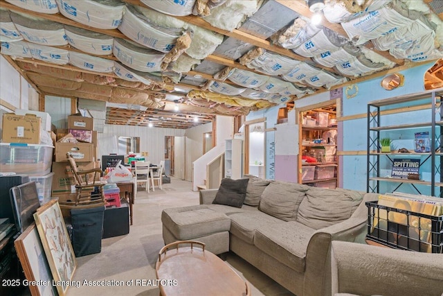 11100 S Bird Rd, Dowling, MI 49050 - view of unfinished basement