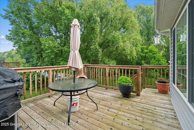 2308 Keller Rd, Holt, MI 48842 - view of wooden deck